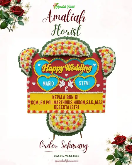 Papan Bunga Pernikahan Linggasana